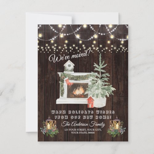 Charm We Have Moved Winter Holidays Mood Invitation