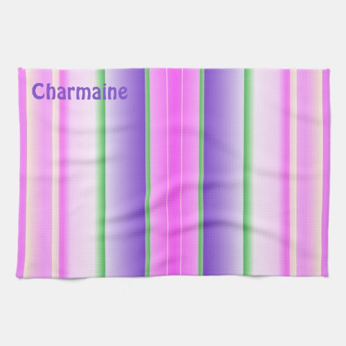 CHARMAINE  CANDY STRIPES  Fractal  ORIGINAL  Kitchen Towel