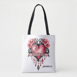 Charmed by Shadows Heart Tote Bag