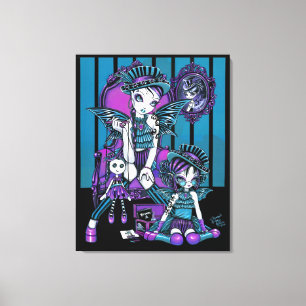 "Charmed" Gothic Couture Fairy Wrapped Canvas Print