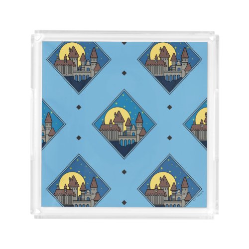 Charmed HOGWARTS CASTLE Diamond Pattern Acrylic Tray