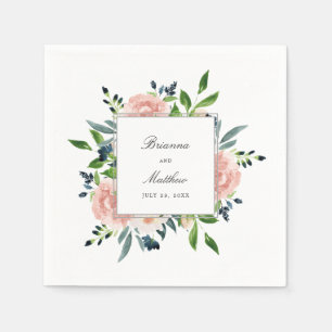 Charmed Watercolor Floral Wedding Napkins