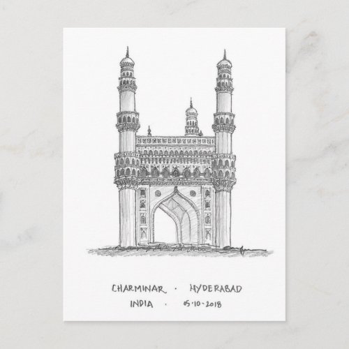 Charminar Hyderabad India Postcard