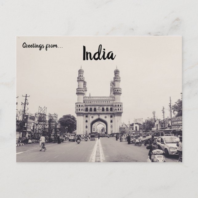 Charminar Monument Landmark Hyderabad India Design Postcard (Front)