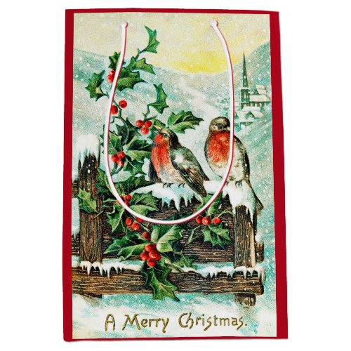 Charming 1906 Vintage Postcard Christmas Gift Bag