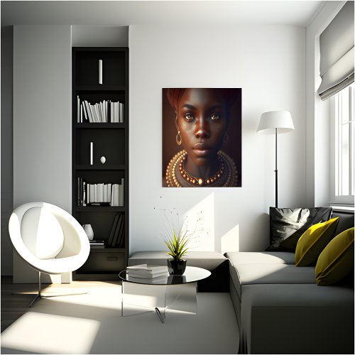 Charming African Woman Portrait Canvas Print