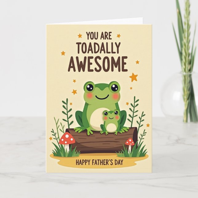 Charming Amphibian Fathers Day Card (Front)