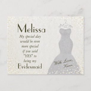 Charming and Fun Bridesmaid Invitation