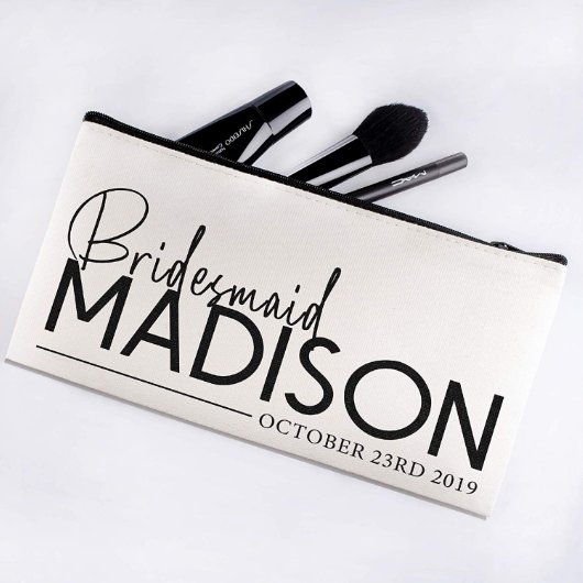 Charming And Sophisticated Canvas Cosmetic Bag (Front)