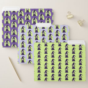 Charming Angry Cute Witch File Folder