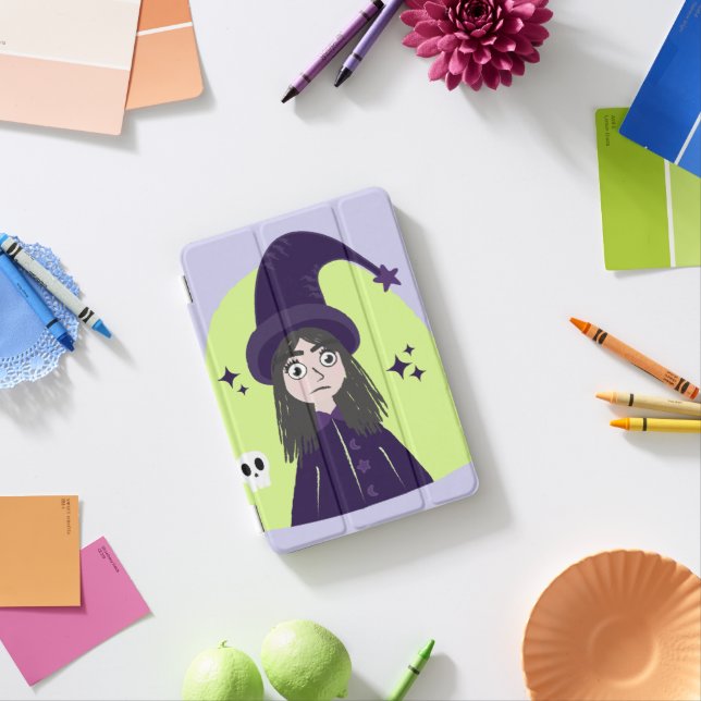Charming Angry Cute Witch iPad Mini Cover (In Situ)