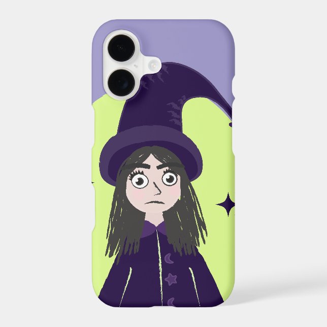 Charming Angry Cute Witch iPhone Case (Back)