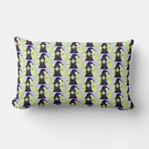 Charming Angry Cute Witch Lumbar Pillow