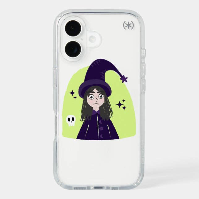 Charming Angry Cute Witch Speck iPhone Case (Front)