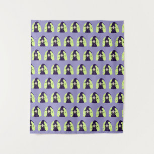 Charming Angry Cute Witch Tapestry