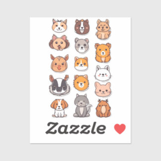 Charming Animal Pals Sticker Pack