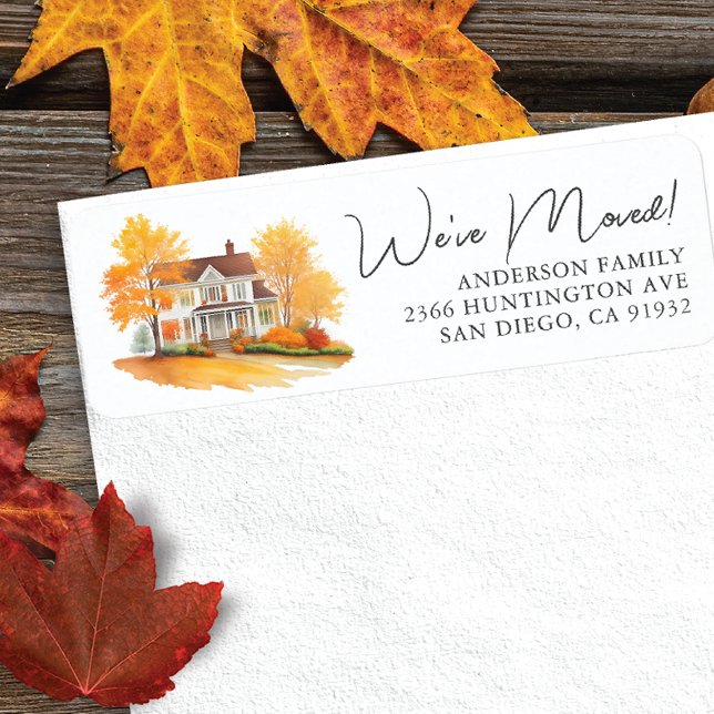 Charming Autumn House New Address Label (Creator Uploaded)