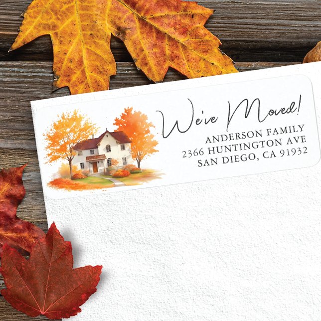 Charming Autumn House New Address Label (Creator Uploaded)