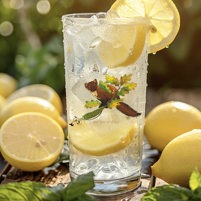 Charming Autumn Leaves Pine Marten Celtic Blue Glass (Creator Uploaded)