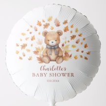 Charming Autumn Teddy Bear Baby Shower