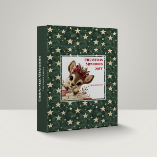 Charming Baby Fawn Christmas Keepsake Album 3 Ring Binder