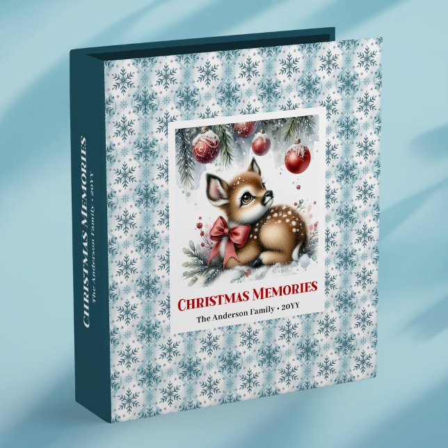 Charming baby fawn christmas scene kids memory  3 ring binder (Charming baby fawn christmas scene kids memory album

)