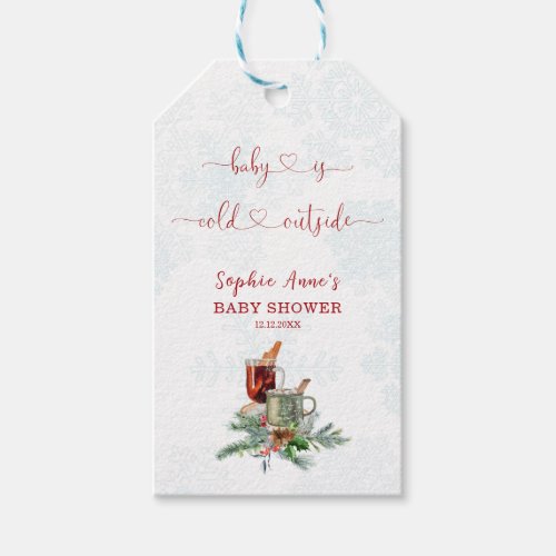 Charming Baby Is Cold Outside Baby Shower  Gift Tags