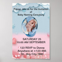 Charming Baby Naming Ceremony Invitation 