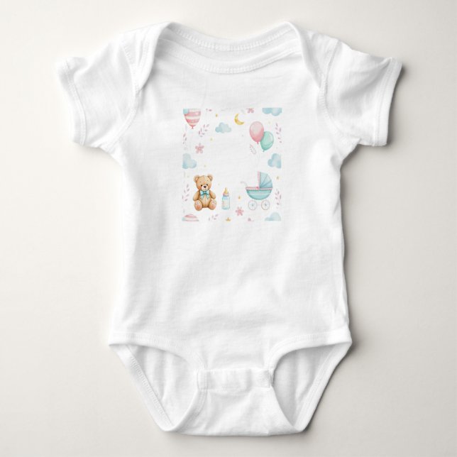 Charming Baby Shower Collection | Cute Invitations Bodysuit (Front)