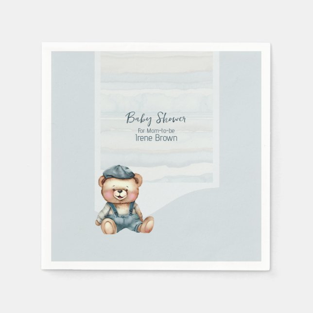Charming Baby Shower Paper Napkins (Front)