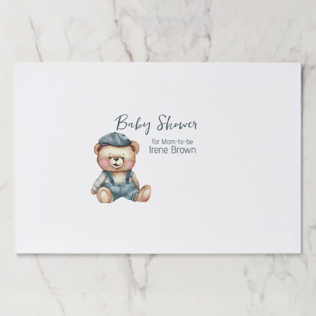 Charming Baby Shower Placemat Tearaway Paper Pad (Front)
