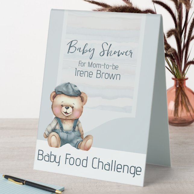 Charming Baby Shower Table Tent Sign (In SItu (Table))