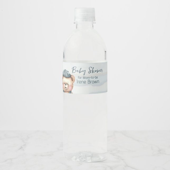 Charming Baby Shower Water Bottle Label (Front)