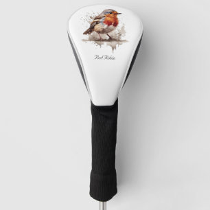 Charming Backyard Robin, custom Golf Head Cover
