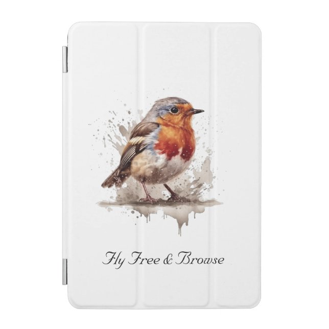 Charming Backyard Robin, custom iPad Mini Cover (Front)