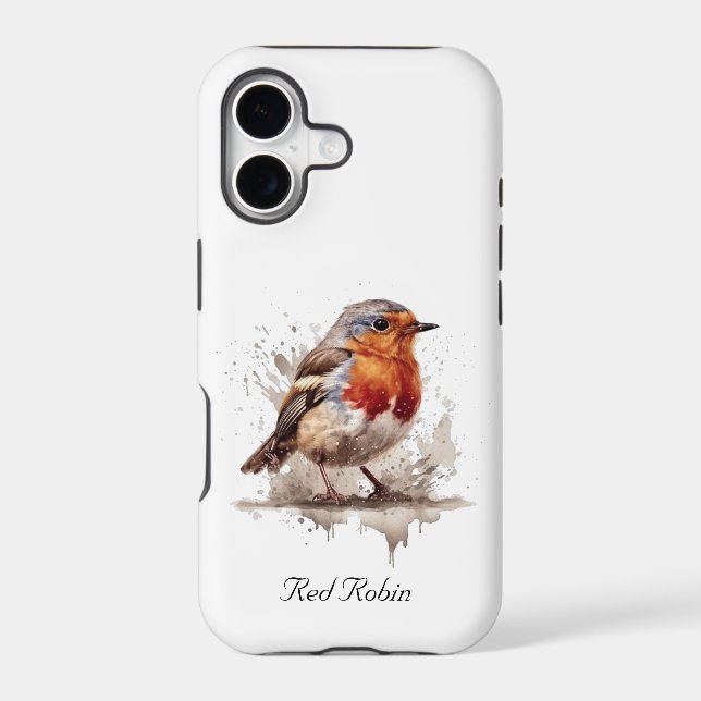 Charming Backyard Robin, custom Iphone Case (Back)