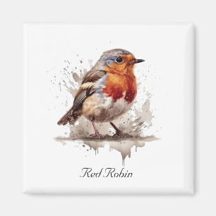 Charming Backyard Robin, custom Magnet