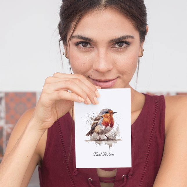 Charming Backyard Robin, custom Note Card (Creator Uploaded)