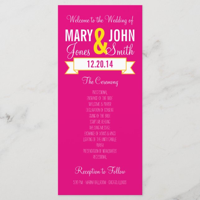 Charming Banner Ceremony Program (Front)