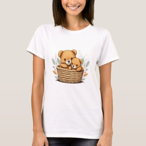 Charming Basketful of Joy Plush Teddy Bear   T_Shirt
