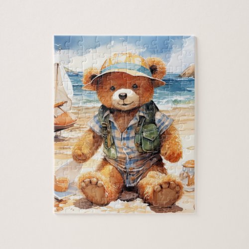 Charming Beach Bear Puzzle Hours of Fun Jigsaw Puzzle