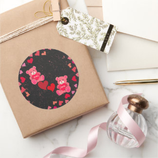 Charming Bear and Heart Stickers 