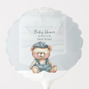 Charming Bear Jean Baby Shower Balloons