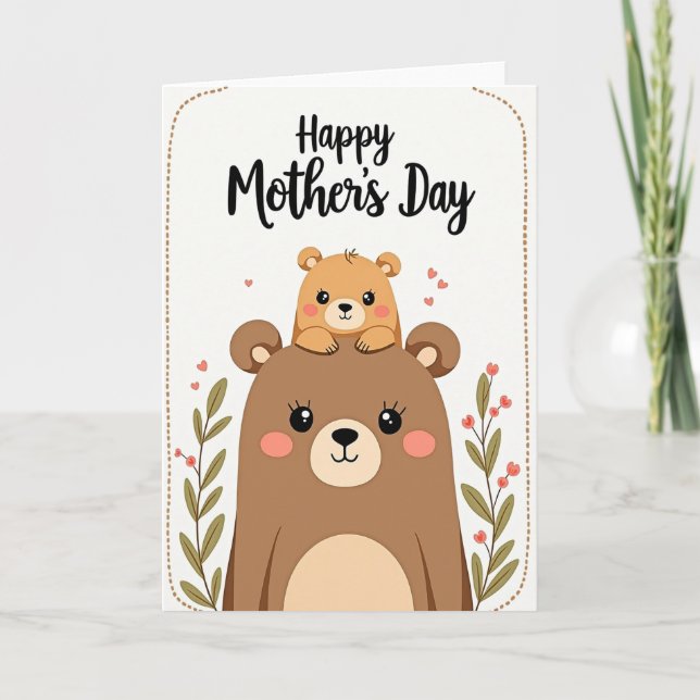 Charming Bear Mothers Day Card (Front)