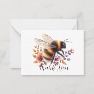 Charming Bee Thank You Note Card