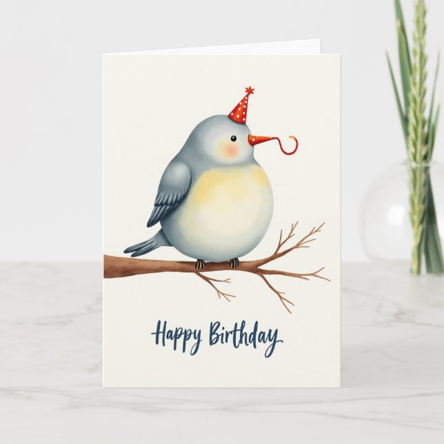 Charming Bird Celebration Card (Front)