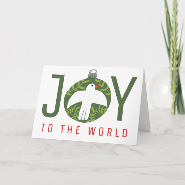 Charming Bird Dove Christmas Ornament Xmas Holiday Card (Front)