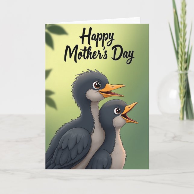 Charming Bird Mothers Day Card (Front)