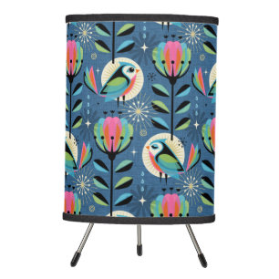 Charming Birds and Blooms ©studioxtine Tripod Lamp