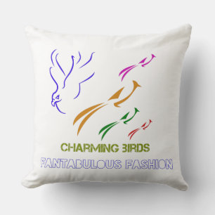 charming birds fantabulous fashion throw pillow
